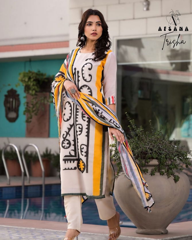 Trisha By Afsana Handwork Muslin Readymade Suit Wholesale Price In Surat
